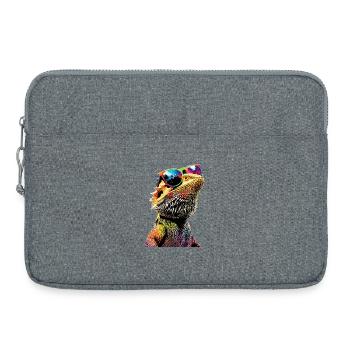Dragon barbu lézard Dragon barbu Dragons barbus mignons - Sacoche pour ordinateur portable 15 pouces - gris chiné - Devant