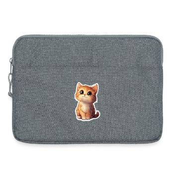Süsse Katze Kätzchen - Laptoptasche 15" - Grau meliert - Vorne