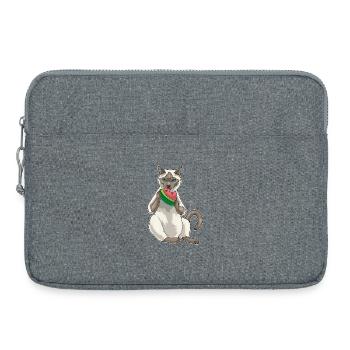 Siamkatze Wassermelone - Laptoptasche 15" - Grau meliert - Vorne