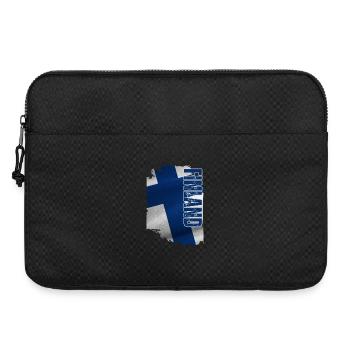 Finnland Flagge Vertikal, Ich liebe Finnland - Laptoptasche 15" - Schwarz - Vorne