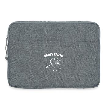Dadly Farts Lustiges Vatertag pupsender Papa - Laptoptasche 15" - Grau meliert - Vorne
