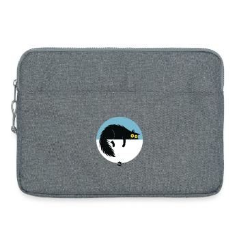 Mode de surveillance paresseuse - Sacoche pour ordinateur portable 15 pouces - gris chiné - Devant