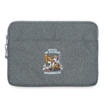 Maître excavatrice licorne - Sacoche pour ordinateur portable 15 pouces - gris chiné - Devant