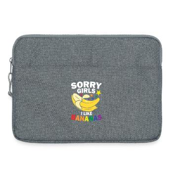sorry girls i like bananas - Laptoptasche 15" - Grau meliert - Vorne