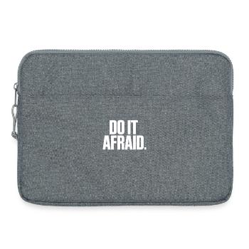 Do It Afraid Courage Development Motivation - Laptop bag 15" - heather grey - Front
