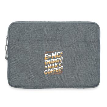E=MC2 Physik Spruch Koffein Nerd Energie Kaffee - Laptoptasche 15" - Grau meliert - Vorne