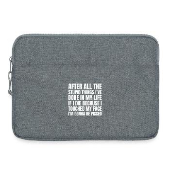 after all the stupid things I've done in my life - Laptoptasche 15" - Grau meliert - Vorne