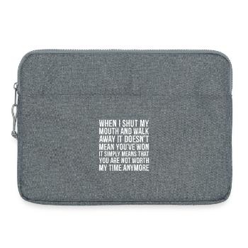 when I shut my mouth and walk away it doesn't - Laptop bag 15" - heather grey - Front