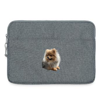 Pomeranian Pomeranian Pom Sweet German Spitz - Laptop bag 15" - heather grey - Front