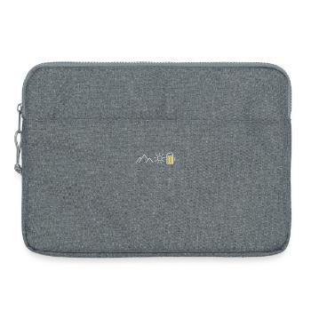 Berge Sonne Bier – Minimal Outdoor Design Dunkel - Laptoptasche 15" - Grau meliert - Vorne
