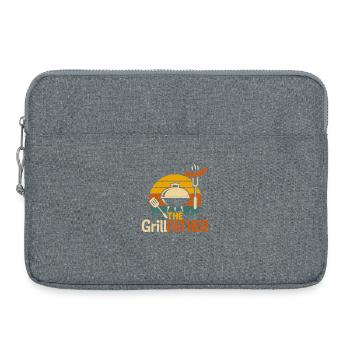 Grillspaß mit Stil - The GrillFather BBQ Kitchen - Laptoptasche 15" - Grau meliert - Vorne