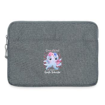Announcing offspring I'm going to be a big sister in 2027 - Laptop bag 15" - heather grey - Front