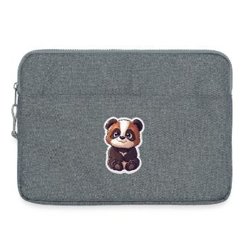 Süsser Pandabär - Laptoptasche 15" - Grau meliert - Vorne