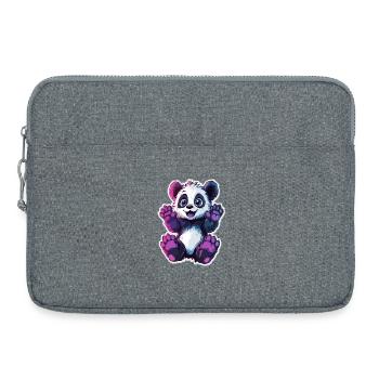 Süsser Pandabär - Laptoptasche 15" - Grau meliert - Vorne