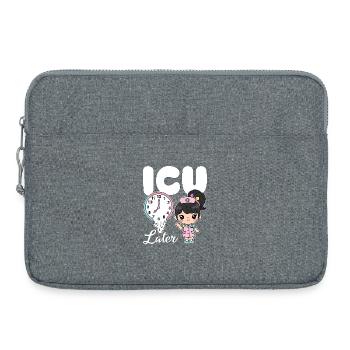 ICU LATER - NURSE GIFT - Laptop bag 15" - heather grey - Front
