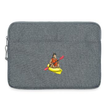 Pferd kleines Boot - Laptoptasche 15" - Grau meliert - Vorne