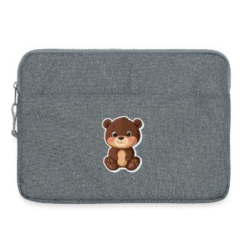 Süßer Bär – Geschenkidee für Wald- & Tierfans - Laptoptasche 15" - Grau meliert - Vorne