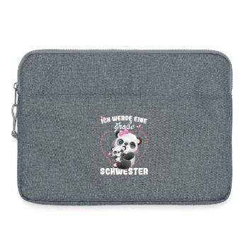 Announcing offspring I'm going to be a big sister in 2027 - Laptop bag 15" - heather grey - Front