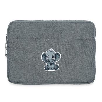 Süßer Elefant – Geschenkidee für Tierfreunde - Laptoptasche 15" - Grau meliert - Vorne
