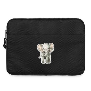 Cute elephant – gift idea for animal lovers - Laptop bag 15" - black - Front