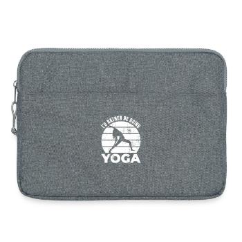 Je préfère faire du yoga - Sacoche pour ordinateur portable 15 pouces - gris chiné - Devant