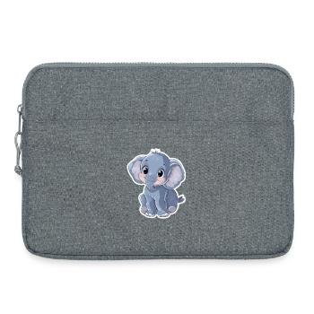 Süßer Elefant – Geschenkidee für Tierfreunde - Laptoptasche 15" - Grau meliert - Vorne