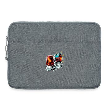 Voyant d’avertissement de sirène d’incendie - Sacoche pour ordinateur portable 15 pouces - gris chiné - Devant