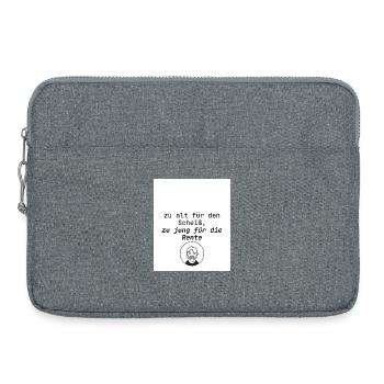 Citation humoristique pour les jeunes retraités - Sacoche pour ordinateur portable 15 pouces - gris chiné - Devant