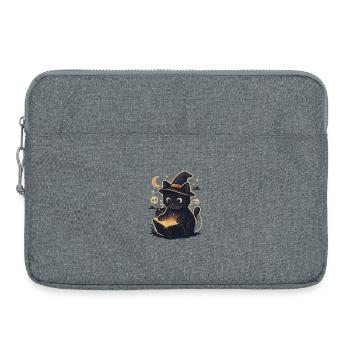 Spukkatze liest Magiebuch - Laptoptasche 15" - Grau meliert - Vorne
