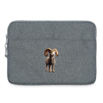 Widder Mufflon Aries Wilde Schafe Männliches Schaf - Laptoptasche 15" - Grau meliert - Vorne