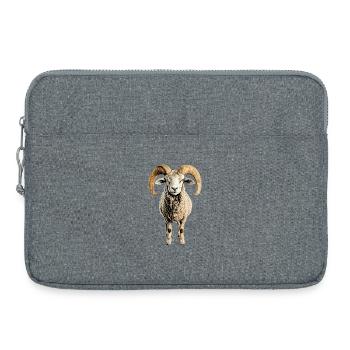 Widder Mufflon Aries Wilde Schafe Männliches Schaf - Laptoptasche 15" - Grau meliert - Vorne