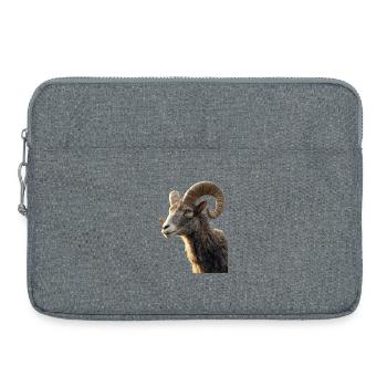 Widder Mufflon Aries Wilde Schafe Männliches Schaf - Laptoptasche 15" - Grau meliert - Vorne