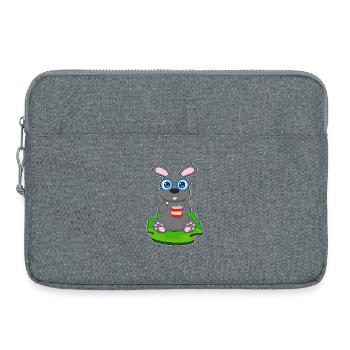 Bunny Popcorn - Laptop bag 15" - heather grey - Front