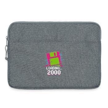 Loading 2000 Disketten-Design Retro Pixel Design - Laptoptasche 15" - Grau meliert - Vorne