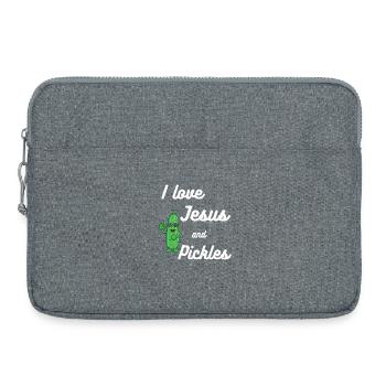 Pickles et Jésus Religieux - Sacoche pour ordinateur portable 15 pouces - gris chiné - Devant