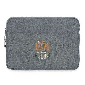 Le renard dit : Un renard doit faire ce que le renard doit faire - Sacoche pour ordinateur portable 15 pouces - gris chiné - Devant