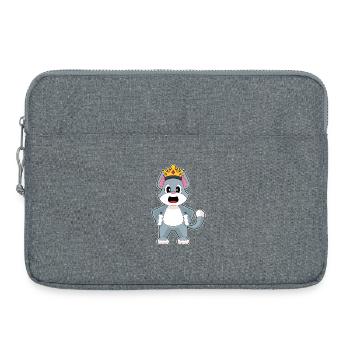 Couronne de chat - Sacoche pour ordinateur portable 15 pouces - gris chiné - Devant