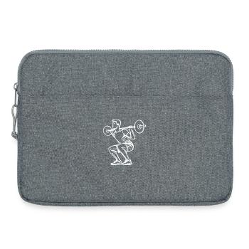 Croquis d’haltérophilie - Sacoche pour ordinateur portable 15 pouces - gris chiné - Devant
