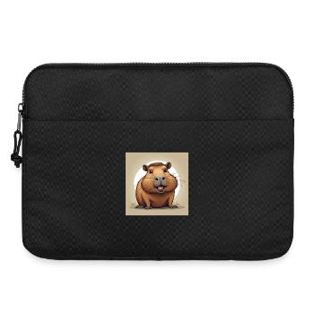 Niedliches Nagetier-Maskottchen für T-Shirt - Laptoptasche 15" - Schwarz - Vorne