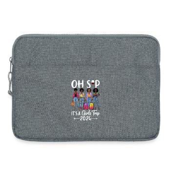 Voyage Fille Féminine 2026 Vibes - Sacoche pour ordinateur portable 15 pouces - gris chiné - Devant
