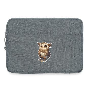 Owl - Laptop bag 15" - heather grey - Front