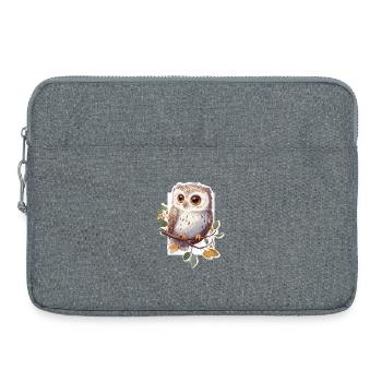 Owl - Laptop bag 15" - heather grey - Front