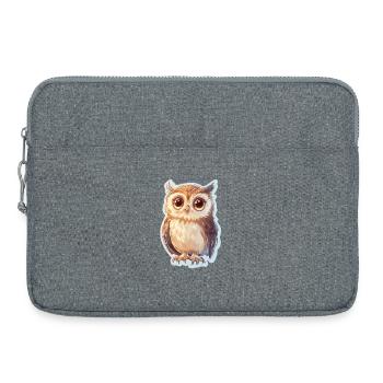 Owl - Laptop bag 15" - heather grey - Front
