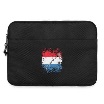Drapeau grunge luxembourgeois, j’adore le Luxembourg - Sacoche pour ordinateur portable 15 pouces - noir - Devant