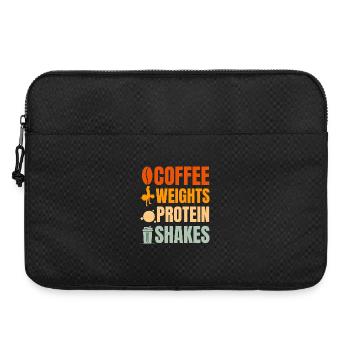 Coffee Weights And Protein Shakes - Weightlifting  - Sacoche pour ordinateur portable 15 pouces - noir - Devant