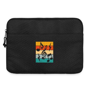 Music Notes Retro - Laptop bag 15" - black - Front