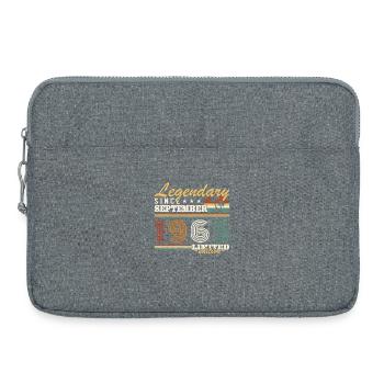 Vintage Cadeau Anniversaire Nées En Septembre 1965 - Sacoche pour ordinateur portable 15 pouces - gris chiné - Devant