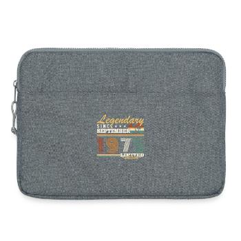 Vintage Cadeau Anniversaire Nées En Septembre 1975 - Sacoche pour ordinateur portable 15 pouces - gris chiné - Devant