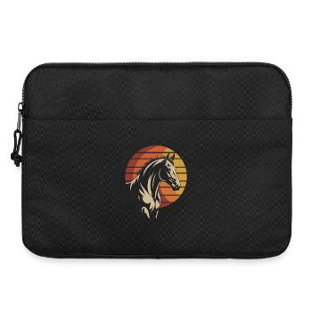 Design élégant pour chevaux dans le style du coucher du soleil - Sacoche pour ordinateur portable 15 pouces - noir - Devant