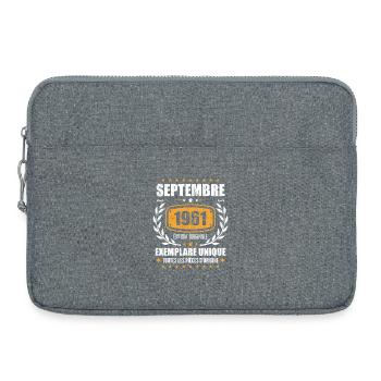 Septembre 1961 Exemplaire Unique - Septembre 1961 - Sacoche pour ordinateur portable 15 pouces - gris chiné - Devant